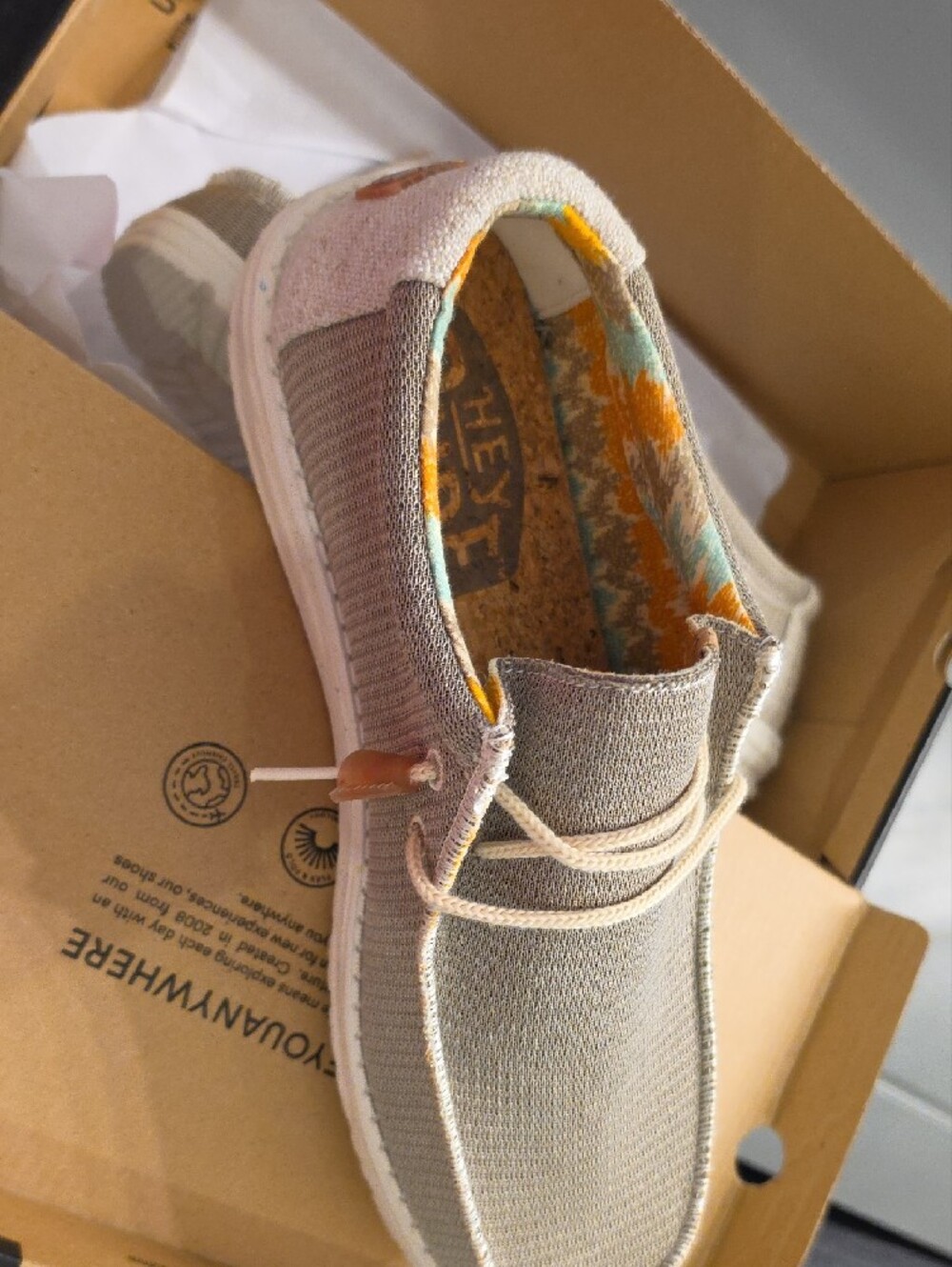 Hey Dude Wally Knit Desert Brown Loafers